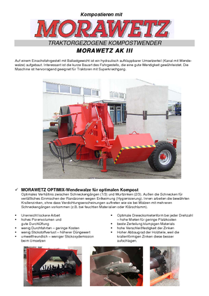 Retourneurs de compost Morawetz Ak III 900