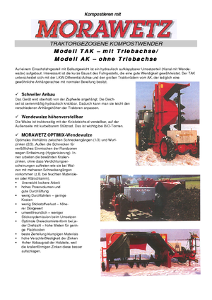Retourneurs de compost Morawetz Tac III 700