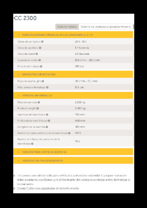 Pinces brise béton Epiroc CC 2300 U