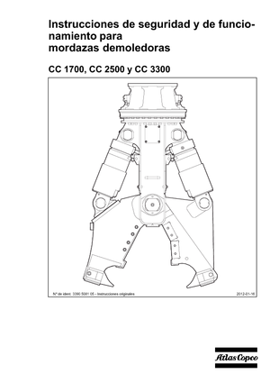 Pinces brise béton Atlas Copco CC 2500S