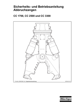 Pinces brise béton Atlas Copco CC 2500S