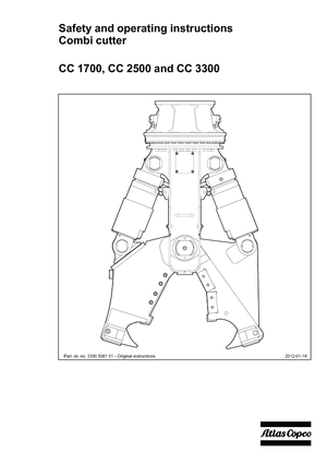 Pinces brise béton Atlas Copco CC 2500S