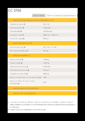 Pinces brise béton Epiroc CC 3700 U