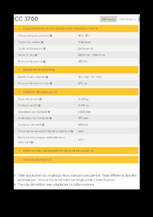 Pinces brise béton Epiroc CC 3700 U