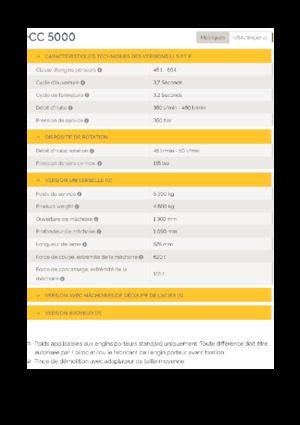 Pinces brise béton Epiroc CC 5000 U