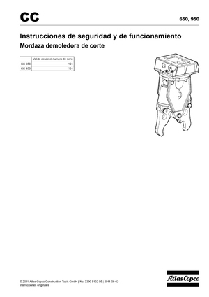 Pinces brise béton Atlas Copco CC 650