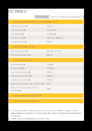 Pinces brise béton Epiroc CC 7000 U
