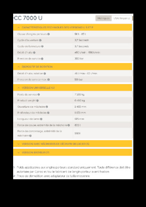 Pinces brise béton Epiroc CC 7000 U