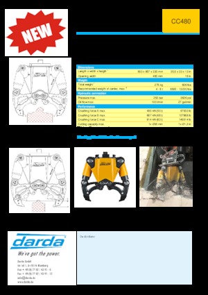 Pinces brise béton Darda CC480