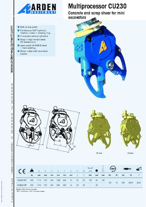 Pinces brise béton Arden CU 0230 CB