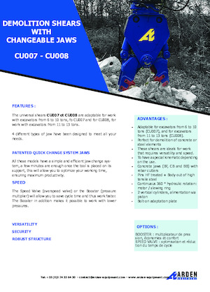Pinces brise béton Arden CU007