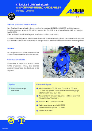 Pinces brise béton Arden CU230