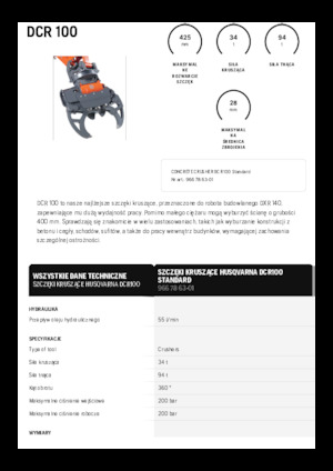 Pinces brise béton Husqvarna DCR 100