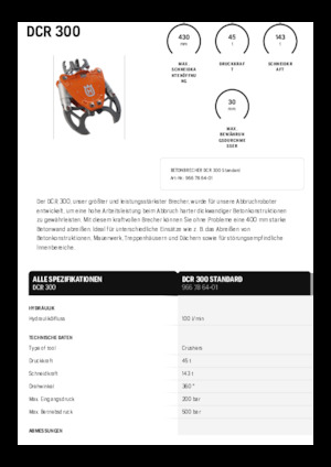 Pinces brise béton Husqvarna DCR 300