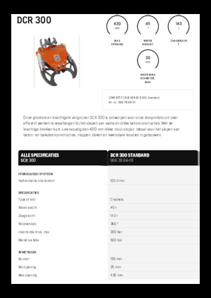 Pinces brise béton Husqvarna DCR 300