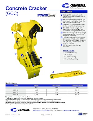 Pinces brise béton Genesis GCC 50