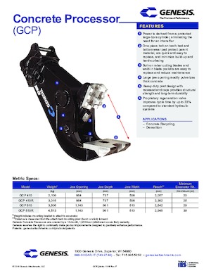 Pinces brise béton Genesis GCP 410