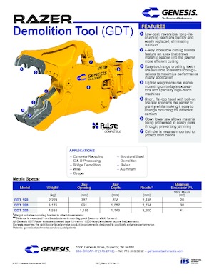 Pinces brise béton Genesis GDT 290 