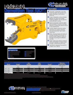Pinces brise béton Genesis GDT 190 