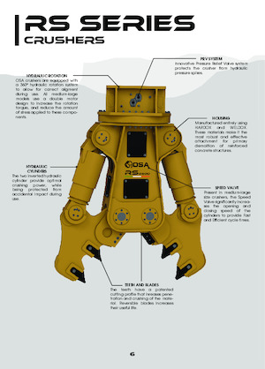 Pinces brise béton OSA Demolition Equipment RS8000 