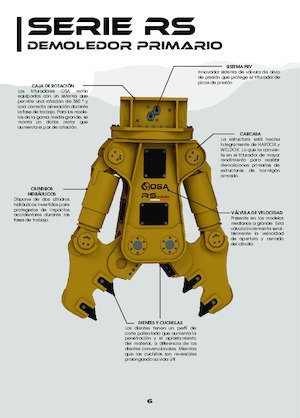Pinces brise béton OSA Demolition Equipment RS8000 