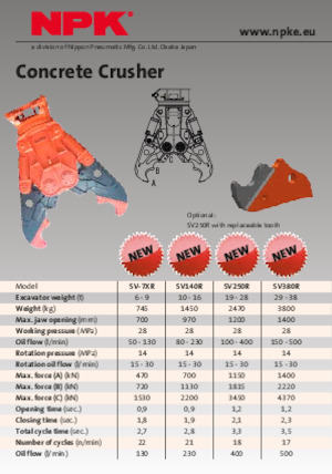 Pinces brise béton NPK SV140R