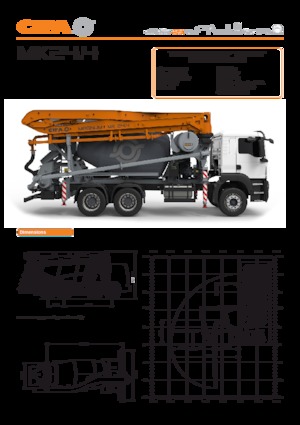 Pompes à béton pour camion CIFA MK 24.4 Z 80/115
