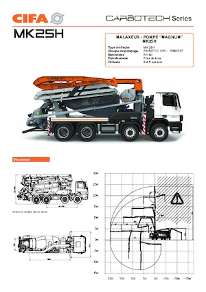 Pompes à béton pour camion CIFA MK25H