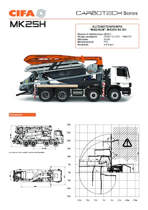Pompes à béton pour camion CIFA MK25H