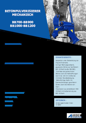 Broyeurs de béton Arden BB900