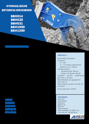 Broyeurs de béton Arden BBH1300