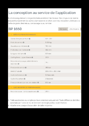 Broyeurs de béton Epiroc BP 1650