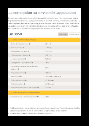 Broyeurs de béton Epiroc BP 3050