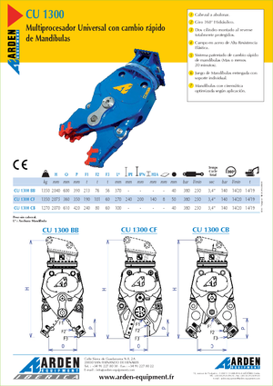 Broyeurs de béton Arden CU 1300 BB