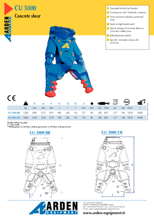 Broyeurs de béton Arden CU 5000 BB