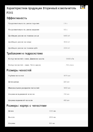 Broyeurs de béton Caterpillar P245