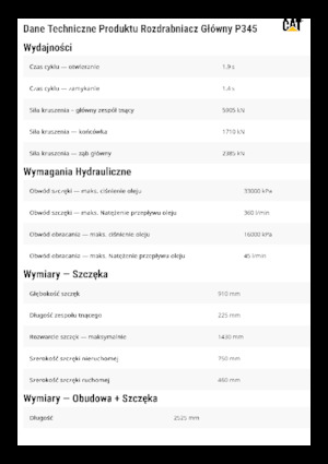 Broyeurs de béton Caterpillar P345