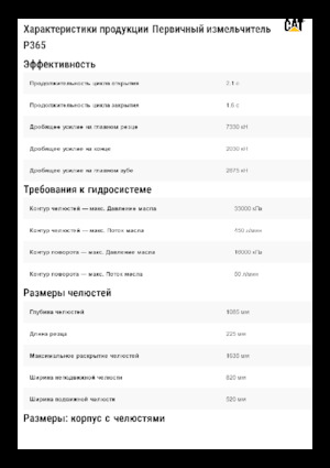 Broyeurs de béton Caterpillar P365