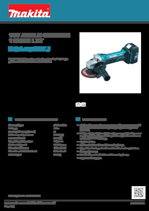 Meuleuses d'angle sans fil Makita DGA452RTJ 