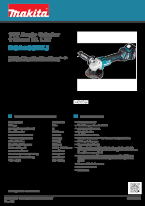 Meuleuses d'angle sans fil Makita DGA463RTJ 