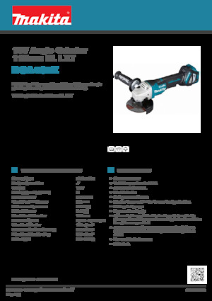 Meuleuses d'angle sans fil Makita DGA467Z 