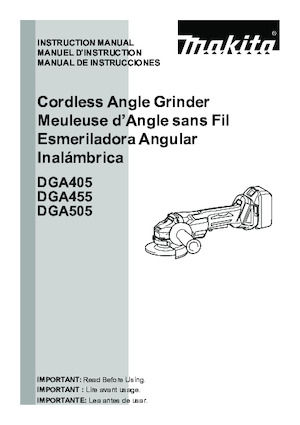 Meuleuses d'angle sans fil Makita DGA505Z