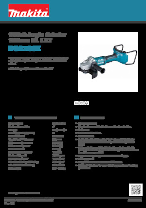 Meuleuses d'angle sans fil Makita DGA700Z 