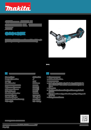 Meuleuses d'angle sans fil Makita GA013GZ 