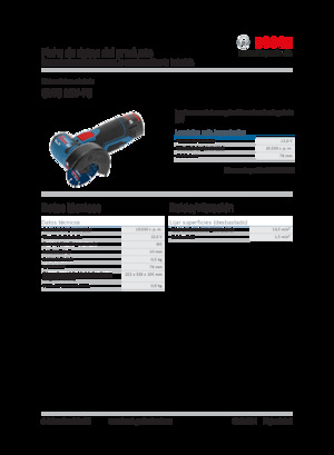 Meuleuses d'angle sans fil Bosch GWS 12V-76