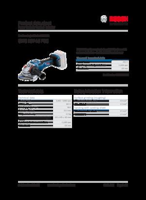 Meuleuses d'angle sans fil Bosch GWS 18V-15 PSC