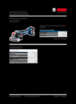 Meuleuses d'angle sans fil Bosch GWX 18V-7