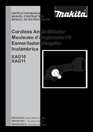 Meuleuses d'angle sans fil Makita XAG11Z