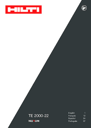 Marteaux de démolition sans fil Hilti TE 2000-22