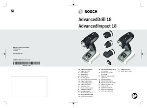 Perceuses et visseuses sans fil Bosch AdvancedDrill 18